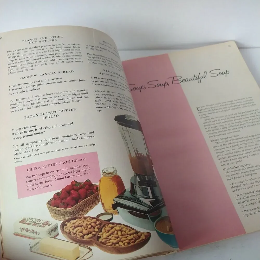 Blender Way To‎ Better Cooking Cookbook - Vtg 1960s Illustrated / ephemera
